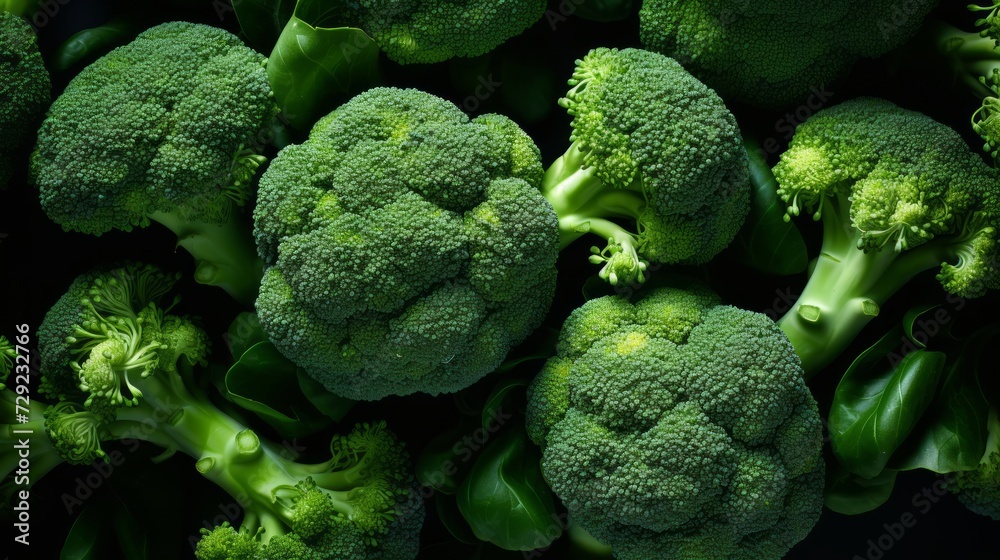 Poster Broccoli Background Generative AI
