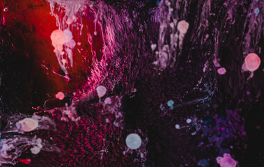 Abstract vibrant paint splash explosion