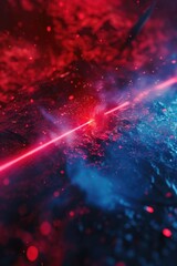 A close up view of a red and blue light. Can be used to depict emergency situations or as a background for technology-related themes