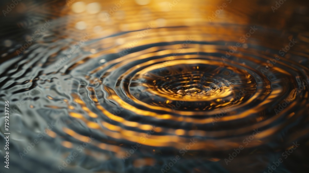 Aufkleber a close-up view of a water surface with ripples. can be used to depict tranquility, nature, or the c