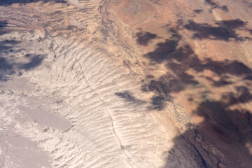 dunes formation in hilly desert, near Bullsport, Namibia