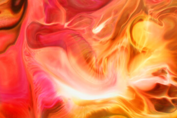 Abstract warm fluid colors blending in a dynamic mix