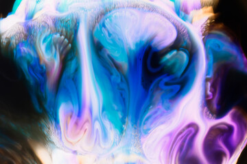 Mesmerizing abstract fluid art with blue and purple hues