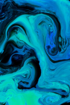 Abstract Blue and Green Swirls Background Texture