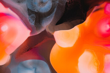 Abstract colorful patterns resembling fluid motion