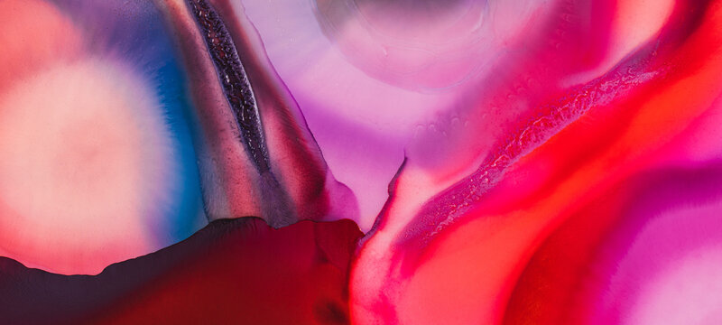 Abstract colorful fluid art for creative backgrounds