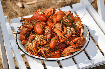 crayfish on the dinner