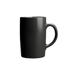 black coffee mug, black coffee cup isolated, transparent PNG background