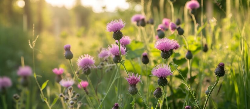 In the garden, there is a Caucasian Knapweed, Centaurea dealbata, in full bloom.