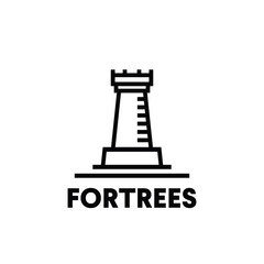 Historical Fortress Landmark Kingdom Building logo design
