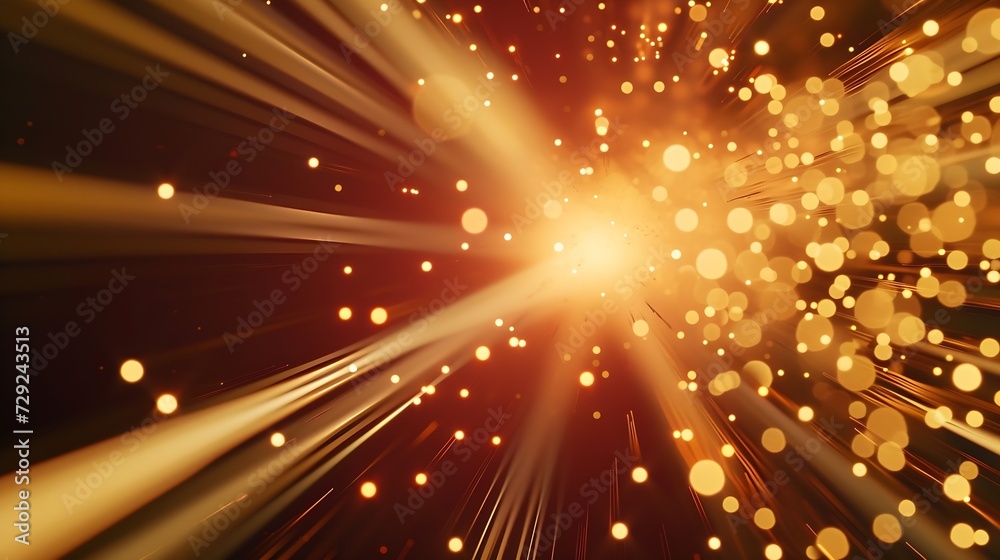 Leinwandbilder Technology screen with abstract high speed technology POV motion blur : Generative AI