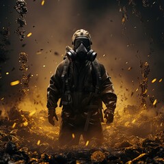 Fototapeta premium Traveler in the future