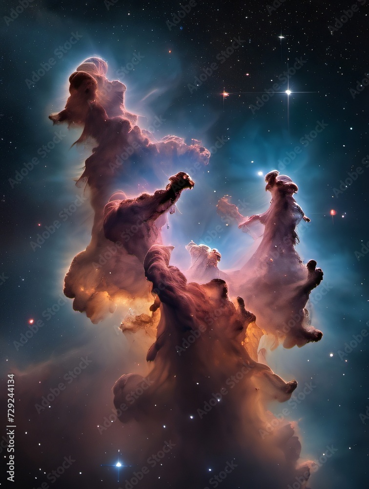 Canvas Prints photo of nebula gas cloud in deep outer space