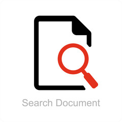 Search Document and file icon concept