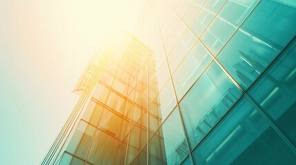 Modern skyscraper business office, corporate modern building facade abstract. enterprise corporate building. : Generative AI