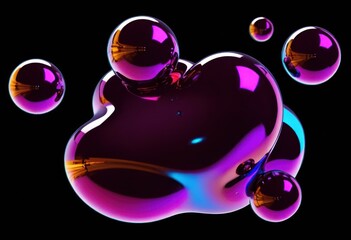 Colorful Glass 3D Object abstract wallpaper