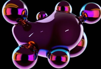 Colorful Glass 3D Object abstract wallpaper