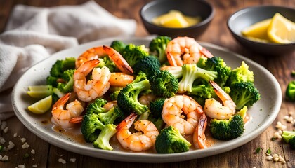 Garlic Butter Shrimp and Broccoli