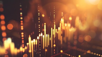 Stock market or forex trading graph in graphic concept with copyspace suitable for financial investment or Economic trends business idea and all art work design. Abstract finance backg : Generative AI