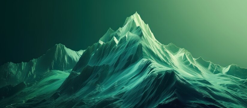 Digital abstract mountain in a futuristic style. AI generated image