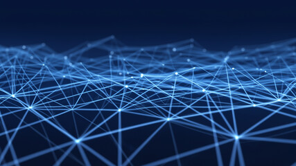 Abstract Network Background futuristic moving wave.
