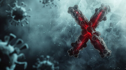 Disease X, a new virus threatens the planet, epidemic, pandemic, threat - obrazy, fototapety, plakaty