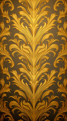 Gold and Black Wallpaper With Pattern