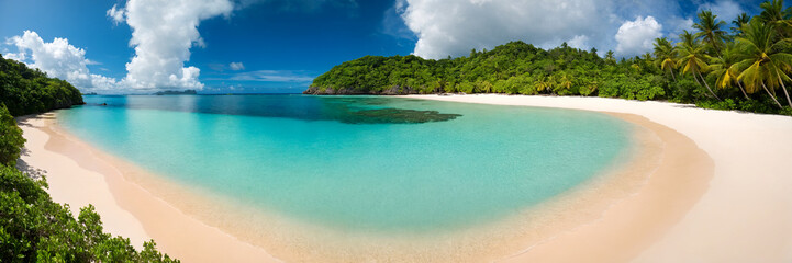 Fototapeta premium Panorama of a beautiful tropical beach
