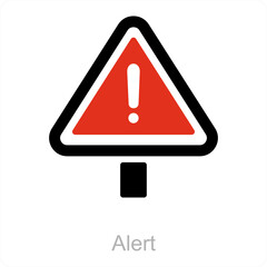 Alert and warning icon concept