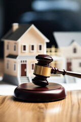 A judge auction and real estate concept. Real estate law.