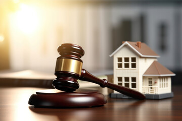 A judge auction and real estate concept. Real estate law.