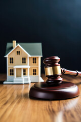 Obraz na płótnie Canvas A judge auction and real estate concept. Real estate law.