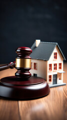 A judge auction and real estate concept. Real estate law.