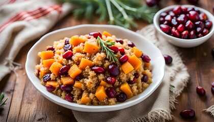 Roasted Butternut Squash and Cranberry Quinoa