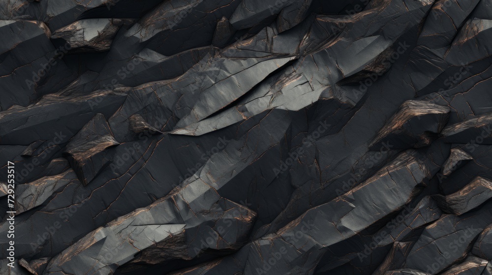 Poster Jagged and rough rock texture with sharp edges. Generative AI