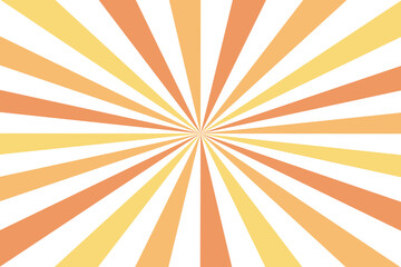 peach fuzz Sun rays Retro vintage style on white background, Sunburst Pattern Background. Rays. Summer Banner illustration