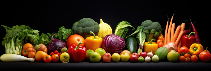 Collection of different fruits and vegetables.