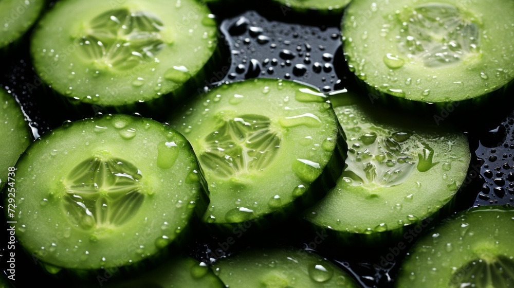 Poster Lush Cucumber Texture Generative AI