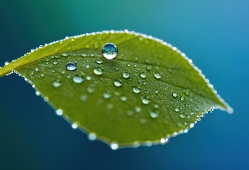 Fototapeta premium water drops on leaf