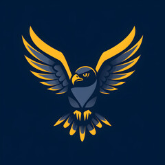 Illustration logo of falcon,3