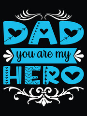 Father's day typography t-shirt design
