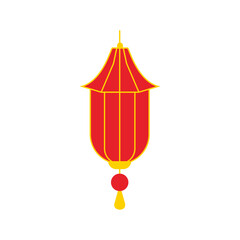 Fototapeta na wymiar Lampion Chinese Flat Vector Illustration 