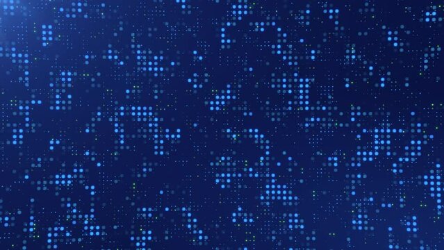 Digital Wire Frame Blue Loop Background