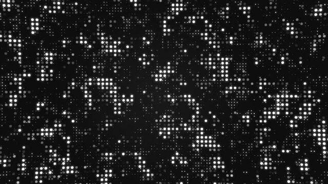 Digital Wire Frame Black Loop Background