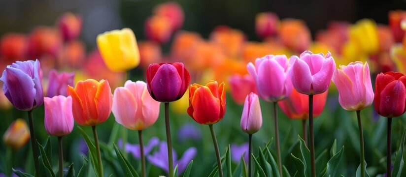 Tulips outshine all other spring flowers in color.