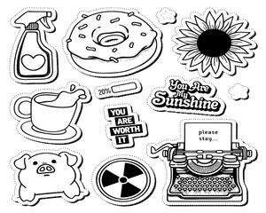 hand drawn set of icon