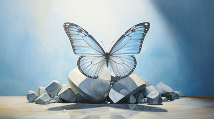 A butterfly with crystal wings