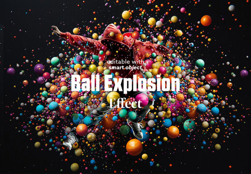Ball Explosion Effect. Some Elements are AI Generated