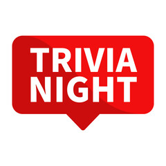 Trivia Night Text In Red Rectangle Shape For Information Announcement Business Marketing Social Media Promotion
