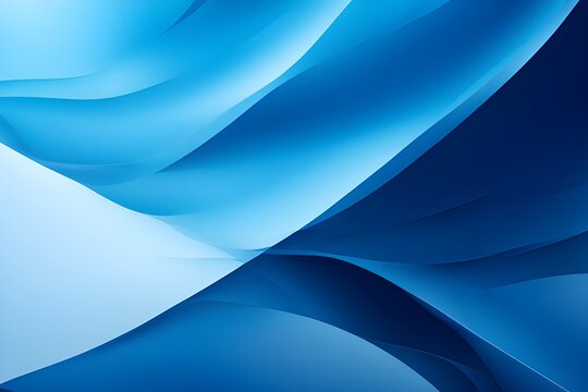 curve and waves abstract blue background 